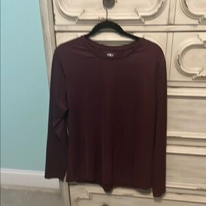 Athletic Works Women's Long Sleeve Top - Deep Burgundy/purple